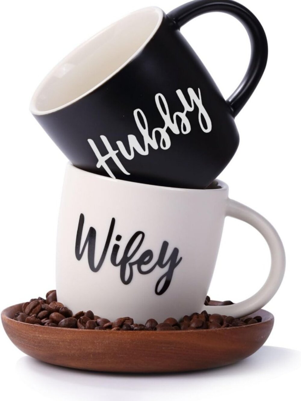 2026 Wedding Gifts for Couples - Set of 2 Wifey Hubby Coffee Mugs, Bridal Shower